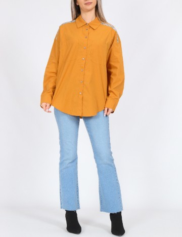 
						Camasa Oversize Vero Moda, mustar