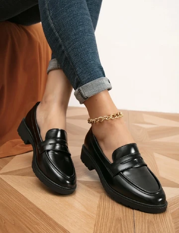 Mocasini SHEIN, negru Negru