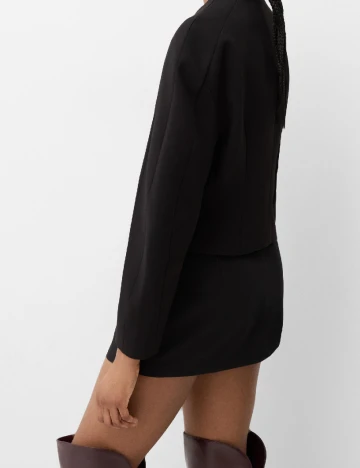Fusta pantalon Bershka, negru