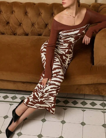 Rochie lunga SHEIN, maro