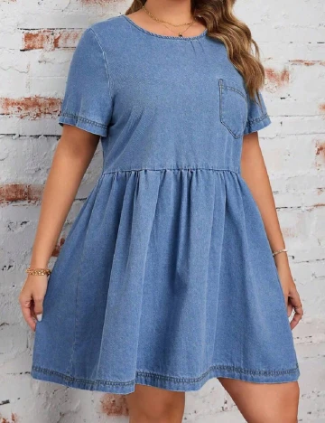 Rochie scurta SHEIN CURVE, albastru