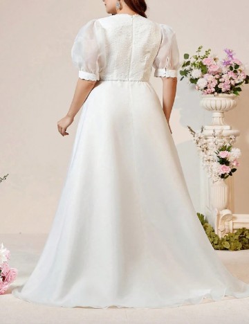 Rochie lunga SHEIN CURVE, alb