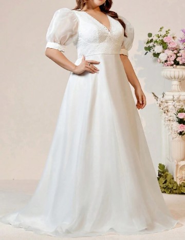 Rochie lunga SHEIN CURVE, alb