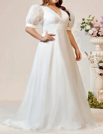 Rochie lunga SHEIN CURVE, alb