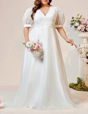 Rochie lunga SHEIN CURVE, alb