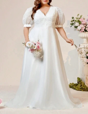 Rochie lunga SHEIN CURVE, alb