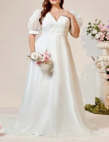 Rochie lunga SHEIN CURVE, alb