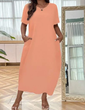 Rochie lunga SHEIN CURVE, piersica