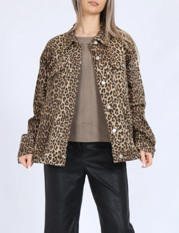 Jacheta Oversize Vero Moda, animal print Animal print