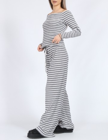Pantaloni Vero Moda, alb/negru