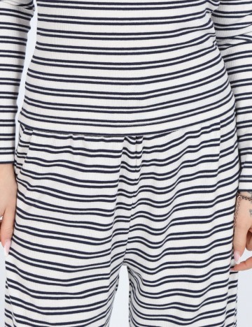 Pantaloni Vero Moda, alb/negru