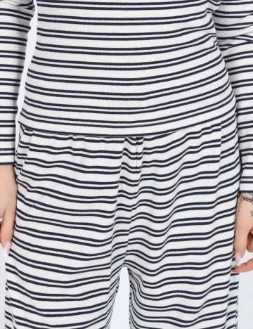 Pantaloni Vero Moda, alb/negru