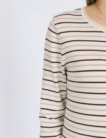Pulover Vero Moda, crem/negru