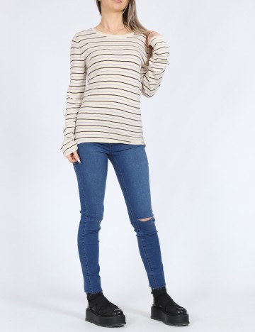 Pulover Vero Moda, crem/negru