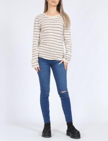 Pulover Vero Moda, crem/negru