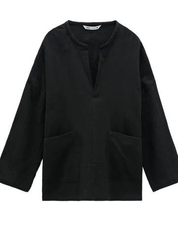 Bluza Zara, gri inchis, S