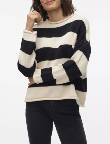 
						Pulover Vero Moda, alb/negru
