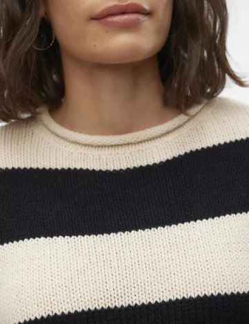 Pulover Vero Moda, alb/negru