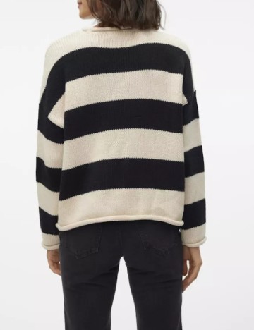Pulover Vero Moda, alb/negru