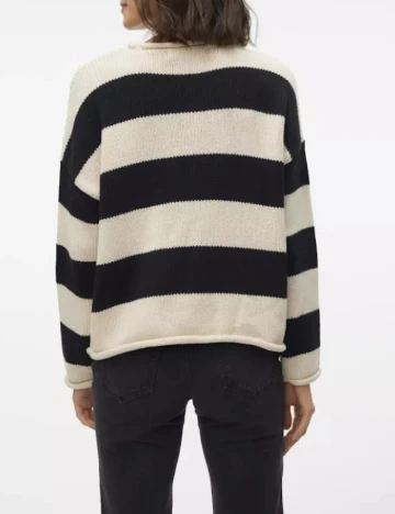 Pulover Vero Moda, alb/negru