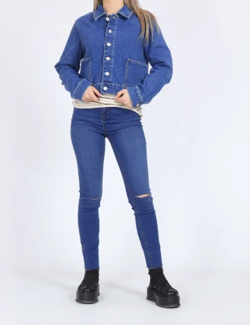 Jacheta Vero Moda, albastru Albastru