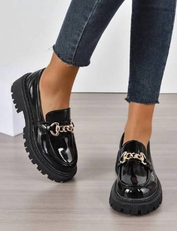 
						Mocasini SHEIN, negru