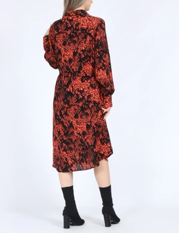 Rochie scurta Vero Moda, negru/caramiziu