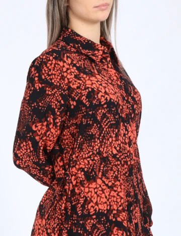 Rochie scurta Vero Moda, negru/caramiziu