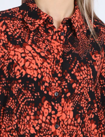 Rochie scurta Vero Moda, negru/caramiziu