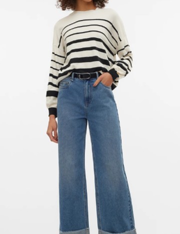 
						Bluza Vero Moda, crem/negru