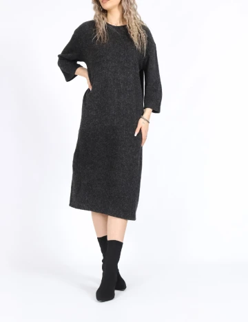Rochie medie Vero Moda, gri inchis