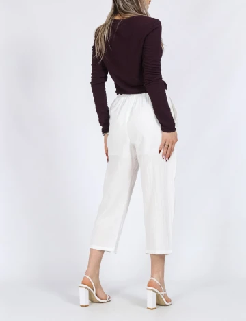 Pantaloni trei sferturi Emery Rose, alb Alb