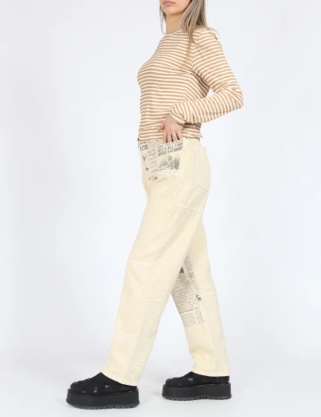 Bluza Vero Moda, maro/alb