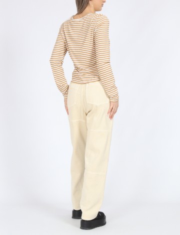 Bluza Vero Moda, maro/alb