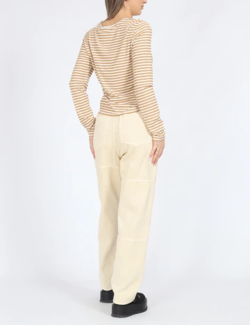 Bluza Vero Moda, maro/alb