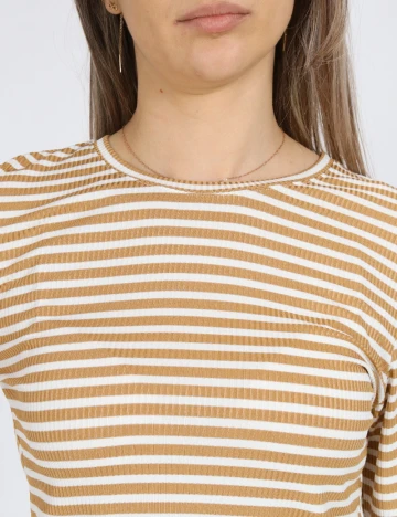 Bluza Vero Moda, maro/alb
