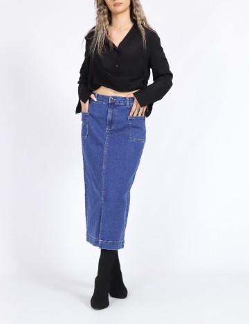 
						Fusta Vero Moda, albastru