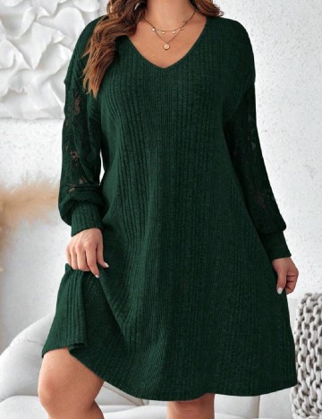 Rochie scurta SHEIN CURVE, verde