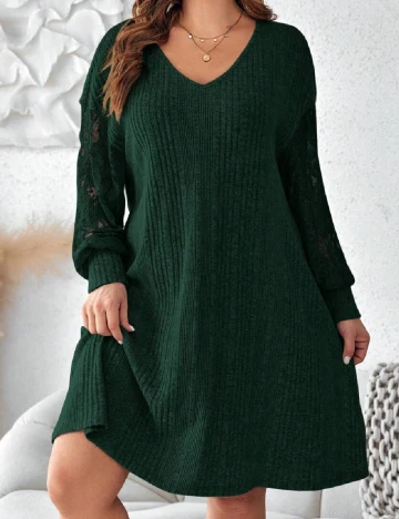Rochie scurta SHEIN CURVE, verde