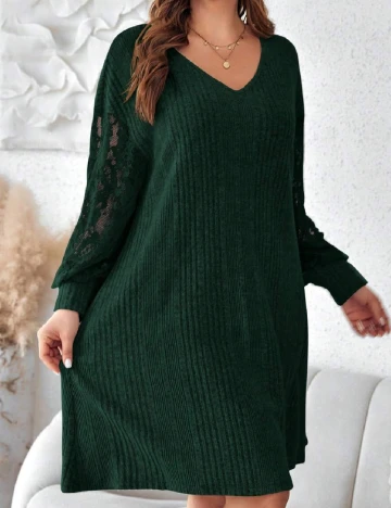 Rochie scurta SHEIN CURVE, verde