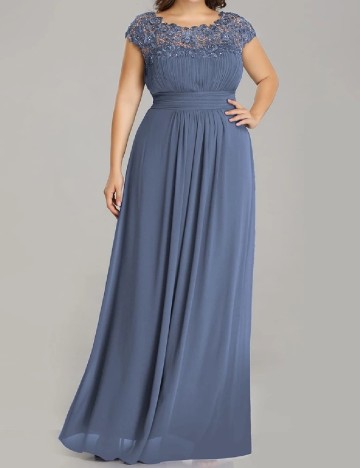 Rochie lunga Ever-Pretty, albastru