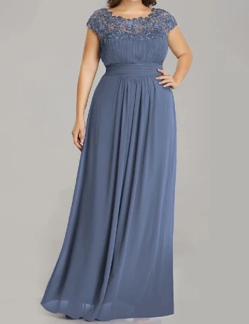 Rochie lunga Ever-Pretty, albastru