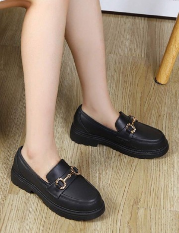 
						Mocasini SHEIN, negru