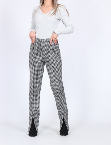 Pantaloni Vero Moda, alb/negru