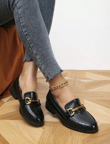 
						Mocasini SHEIN, negru