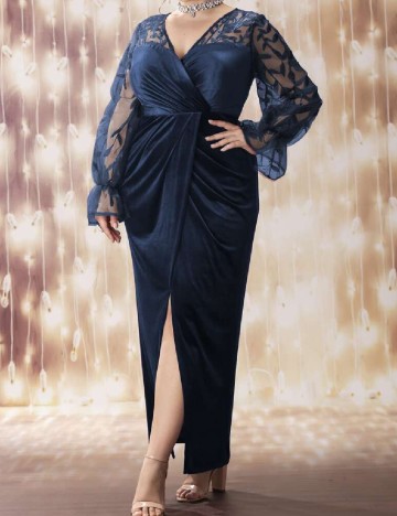 Rochie lunga SHEIN CURVE, albastru