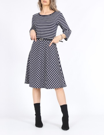Rochie medie Vero Moda, alb/albastru