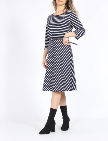 Rochie medie Vero Moda, alb/albastru