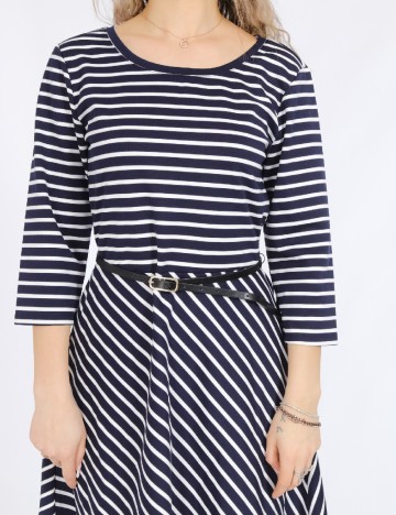 Rochie medie Vero Moda, alb/albastru