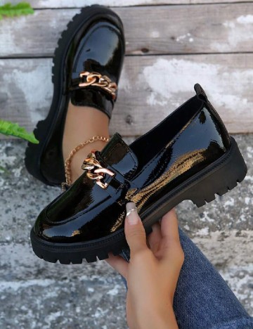
						Mocasini SHEIN, negru